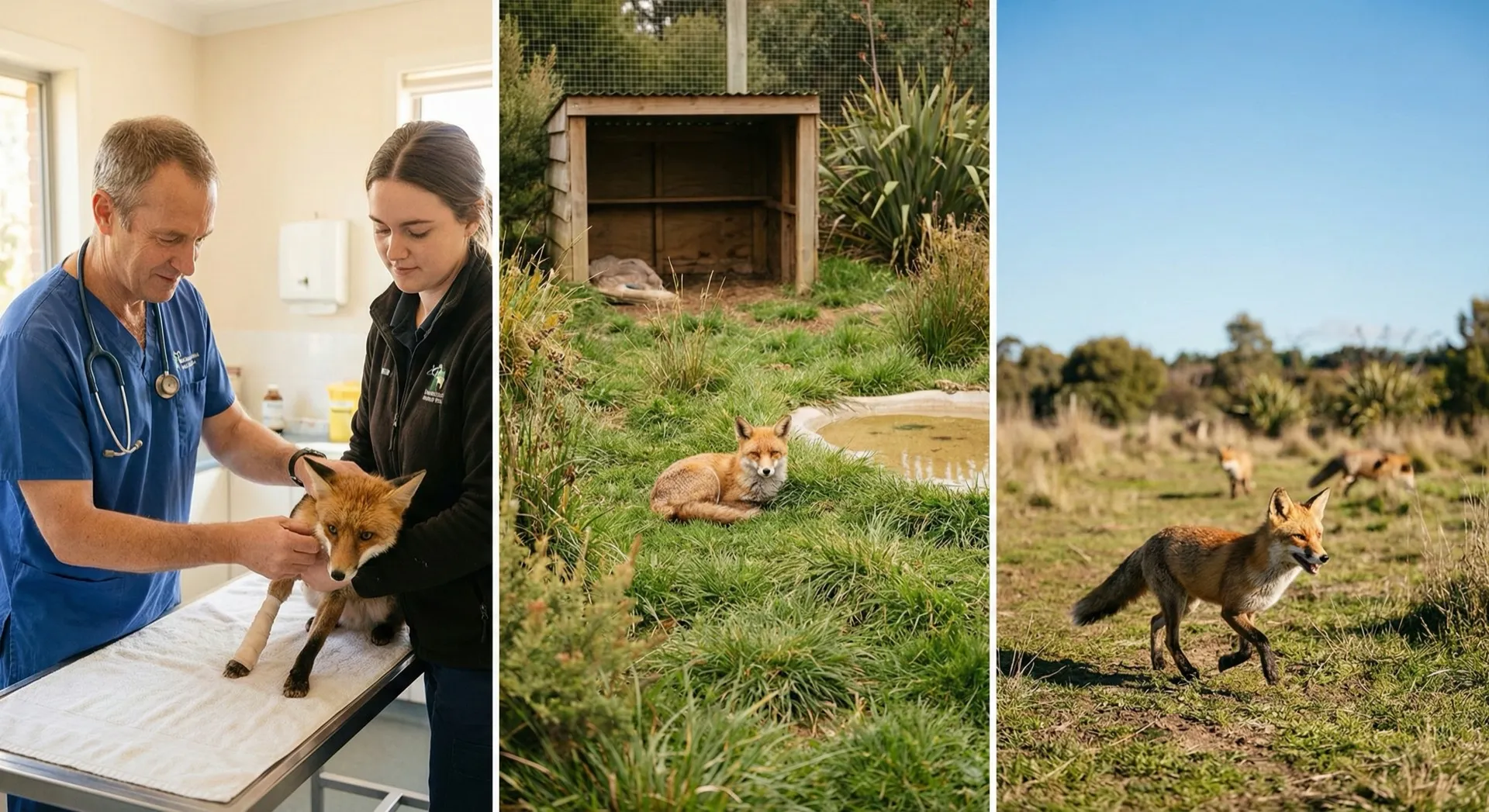 Fox rescue — vet care to field recovery to freedom